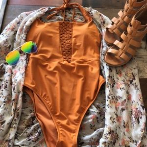 Brand New Aerie One Piece Halter Swimsuit